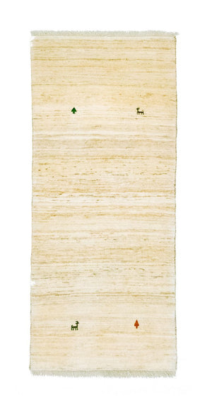 Alfombra de pasillo Alfombra Gabbeh - Persa - 202 x 75 cm - beige