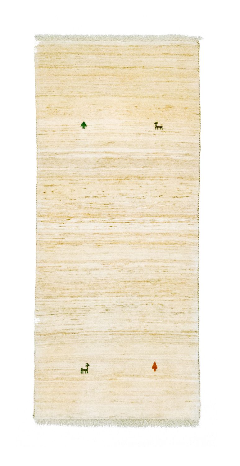 Alfombra de pasillo Alfombra Gabbeh - Persa - 202 x 75 cm - beige