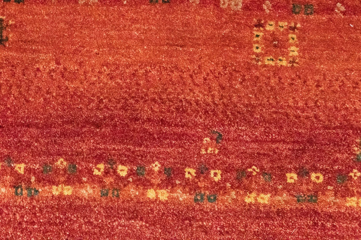 Alfombra de pasillo Alfombra Gabbeh - Persa - 215 x 75 cm - naranja