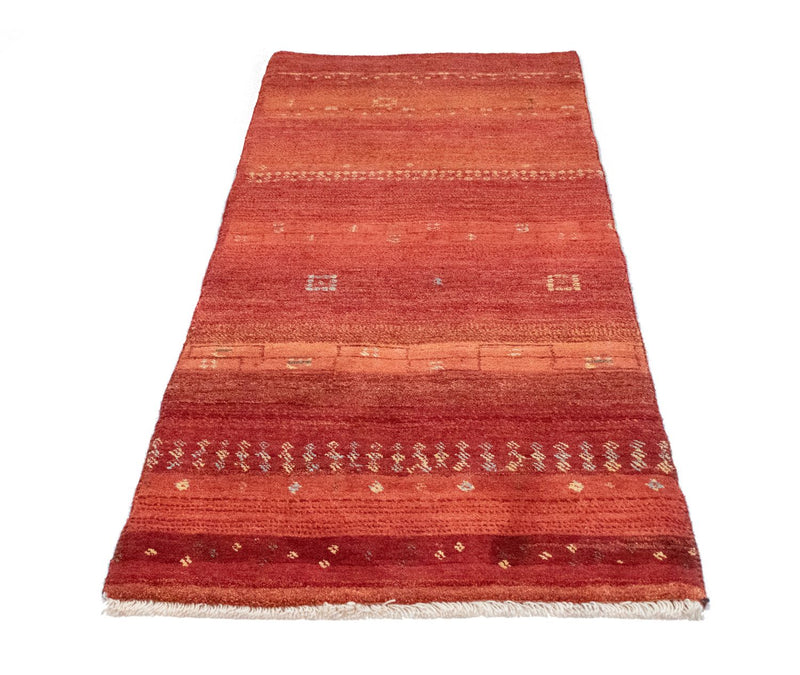 Alfombra de pasillo Alfombra Gabbeh - Persa - 215 x 75 cm - naranja