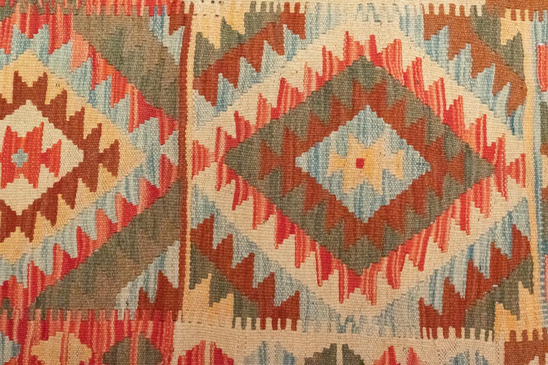 Alfombra de pasillo Alfombra Kelim - Oriental - 395 x 84 cm - marrón