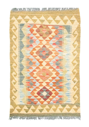 Alfombra Kelim - Oriental - 90 x 60 cm - beige