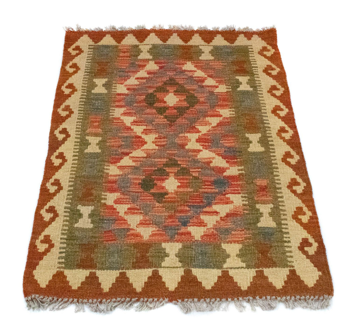 Alfombra Kelim - Oriental - 90 x 60 cm - naranja