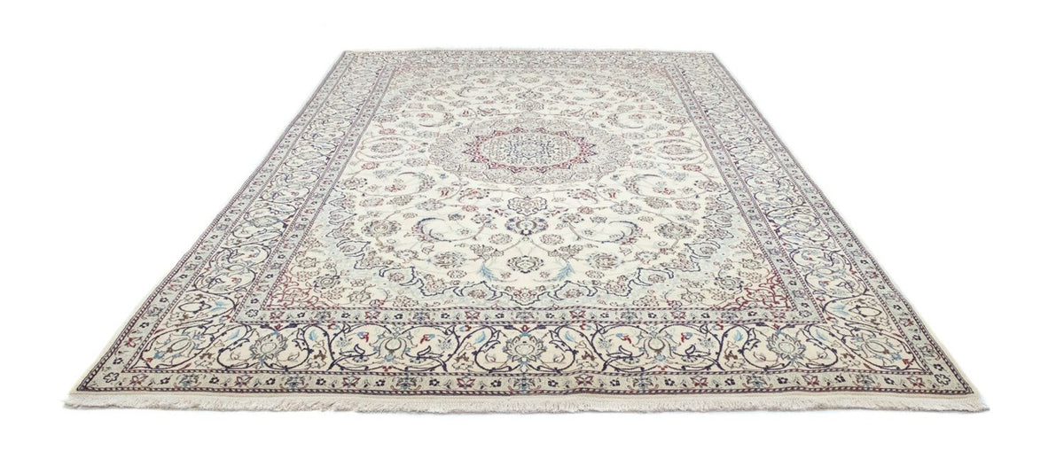 Alfombra Persa - Nain - Real - 304 x 200 cm - blanco natural
