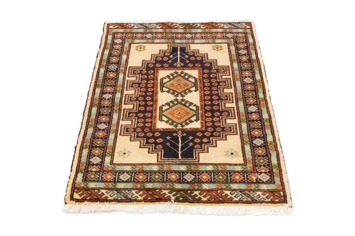 Alfombra Turkaman - 93 x 63 cm - azul