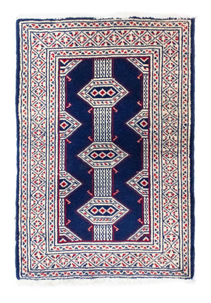 Alfombra Turkaman - 88 x 62 cm - azul