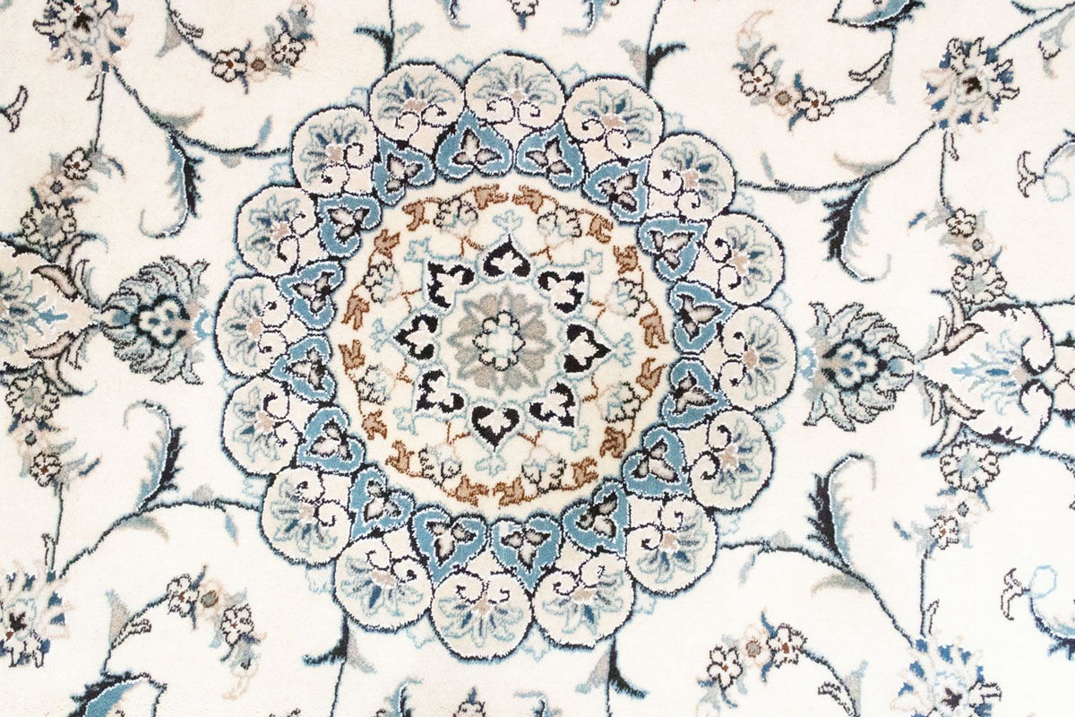 Alfombra persa - Nain - 280 x 198 cm - blanco natural