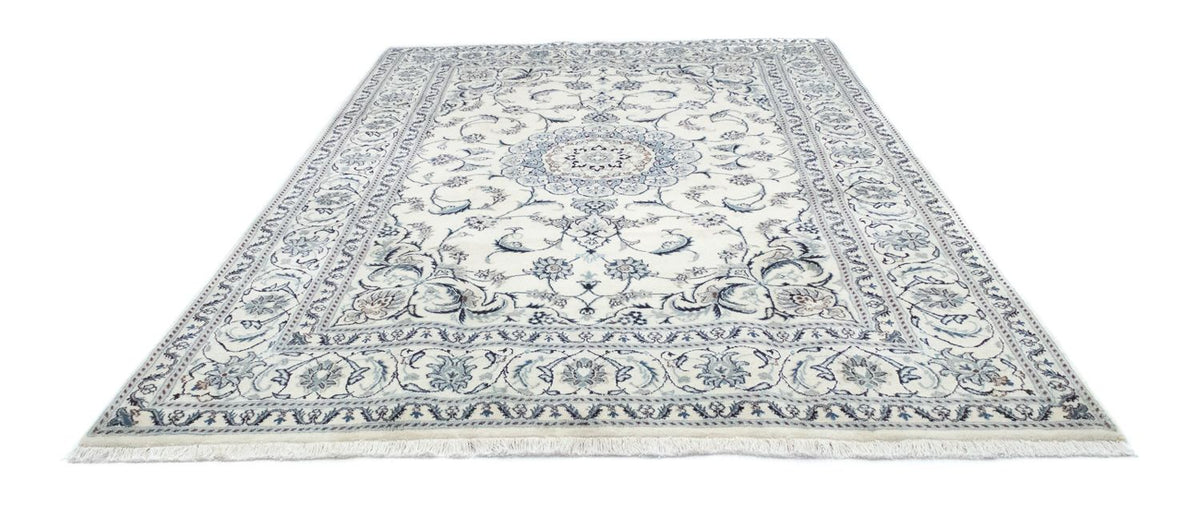 Alfombra persa - Nain - 280 x 198 cm - blanco natural
