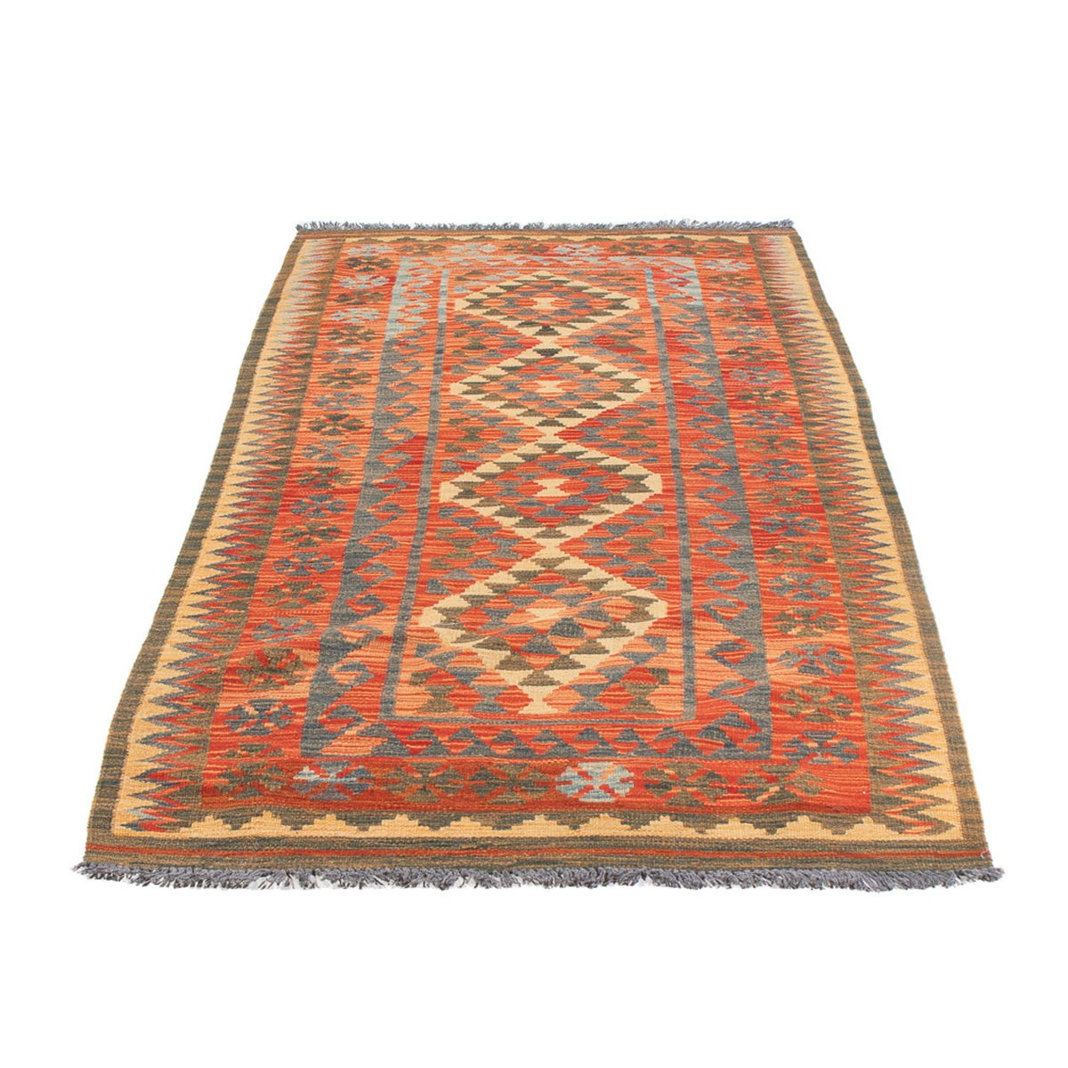 Alfombra de pasillo Alfombra Kelim - Splash - 206 x 98 cm - multicolor