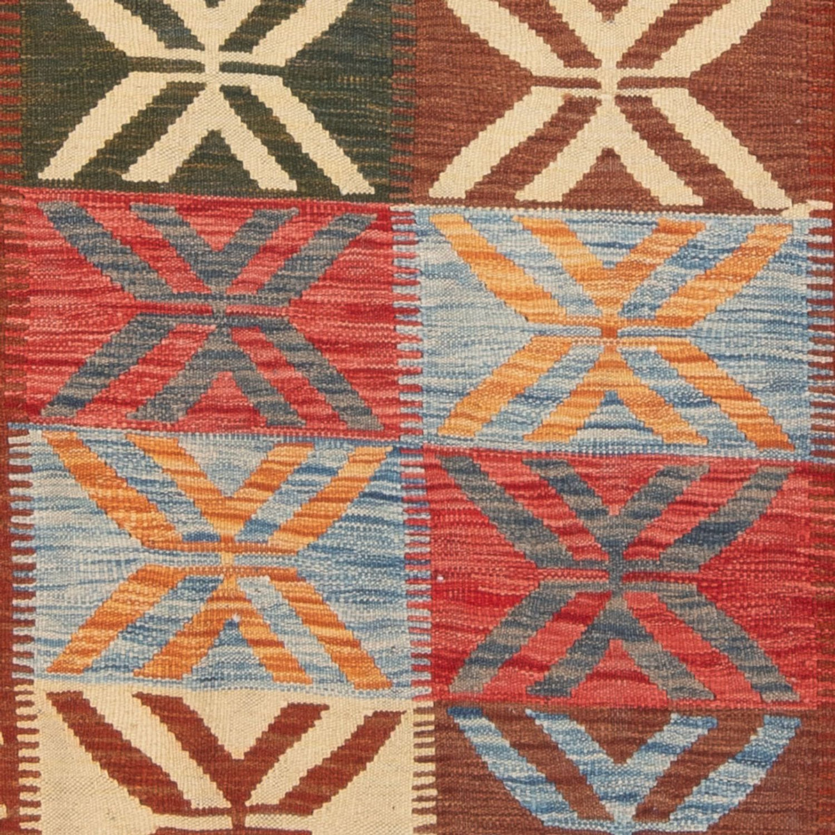 Alfombra Kelim - Splash - 204 x 158 cm - multicolor