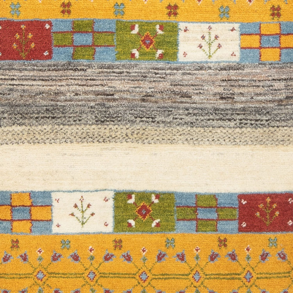 Alfombra de pasillo Alfombra Gabbeh - Persa - 200 x 82 cm - multicolor