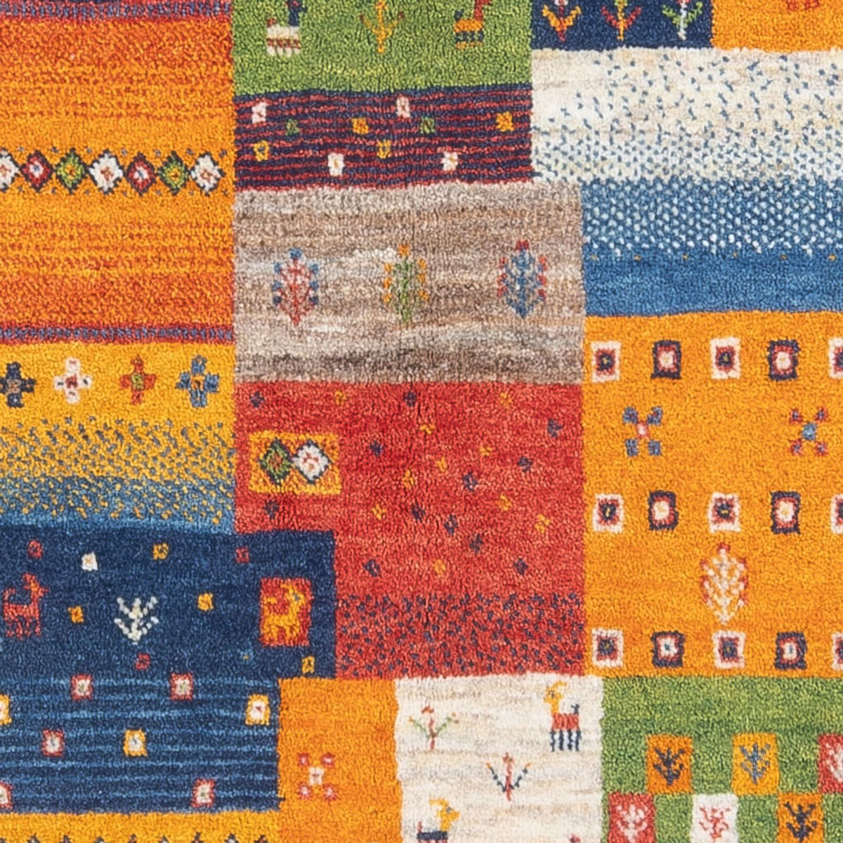 Alfombra Gabbeh - Loribaft Persa - 184 x 124 cm - multicolor