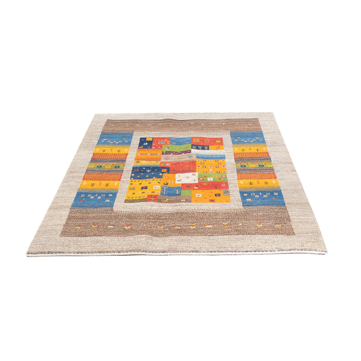 Alfombra Gabbeh - Loribaft Persa - 184 x 124 cm - multicolor