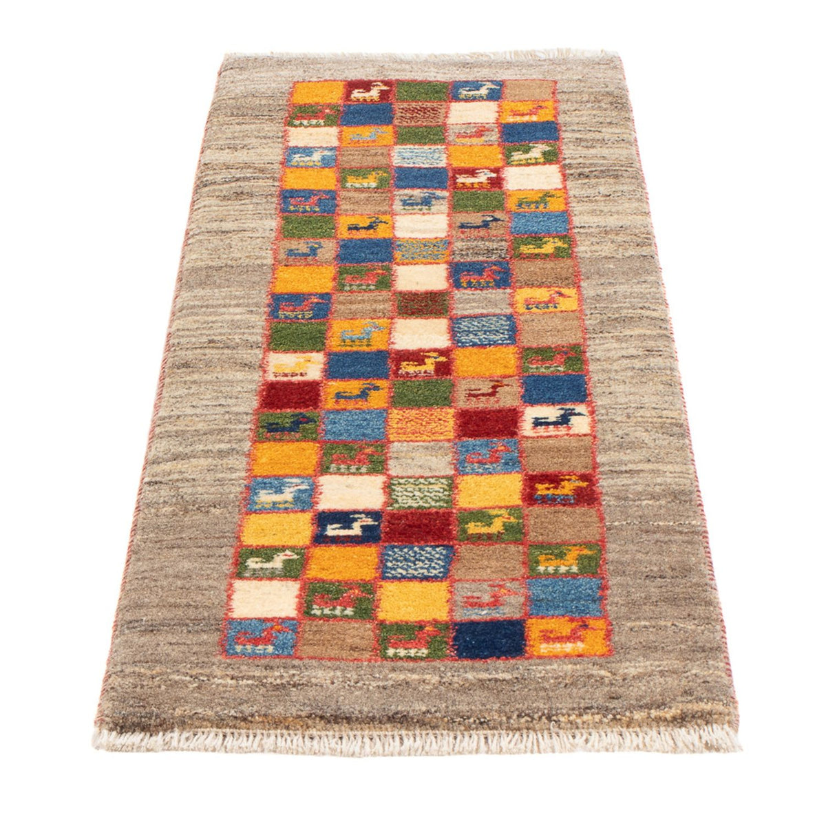 Alfombra de pasillo Alfombra Gabbeh - Persa - 145 x 46 cm - multicolor