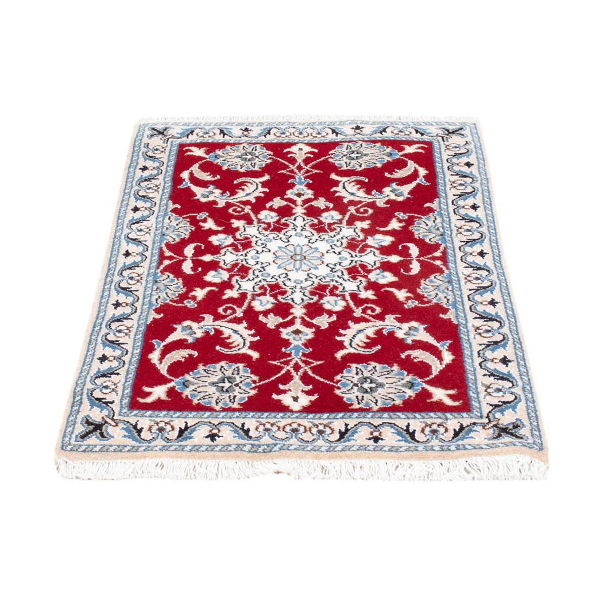 Alfombra persa - Nain - 94 x 60 cm - rojo