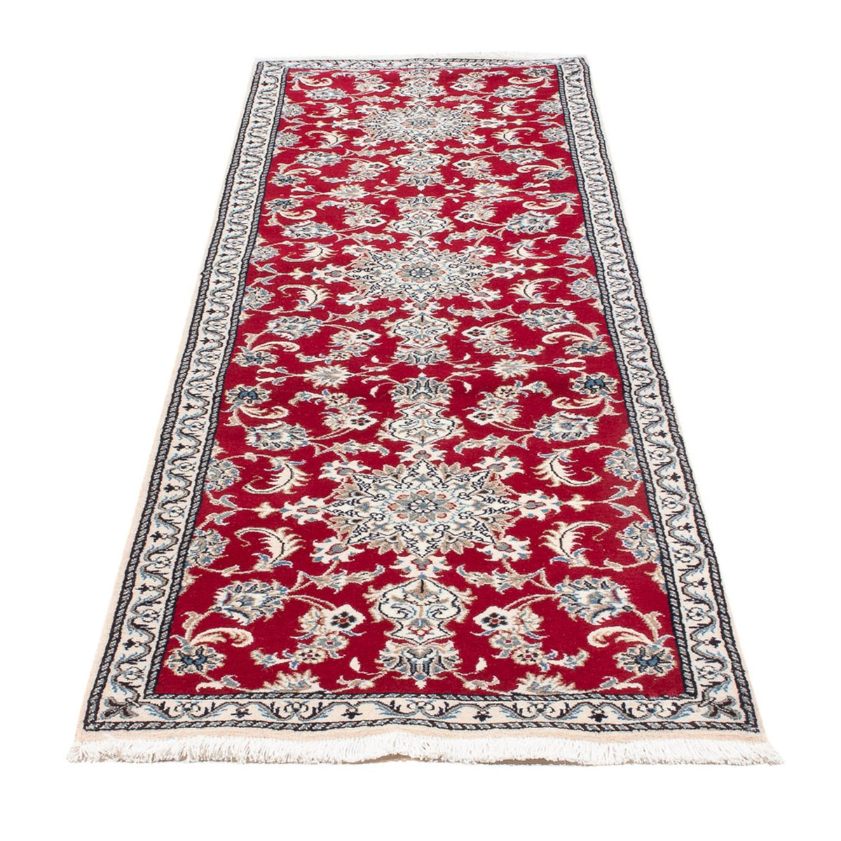 Alfombra de pasillo Alfombra persa - Nain - 298 x 79 cm - rojo