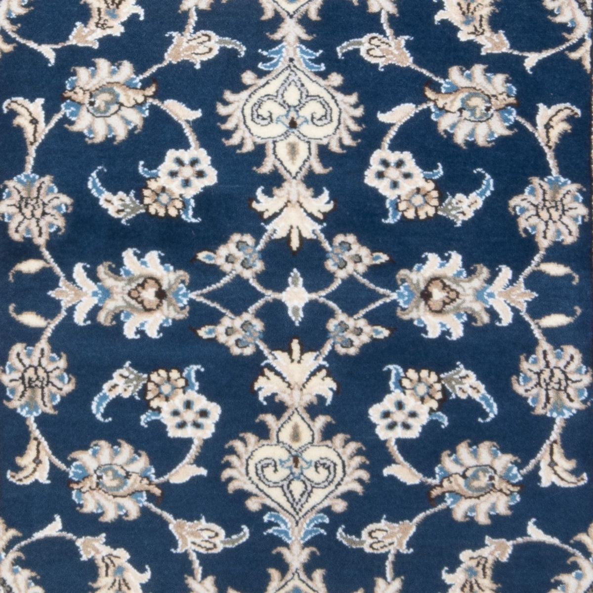 Alfombra de pasillo Alfombra persa - Nain - 200 x 79 cm - azul marino