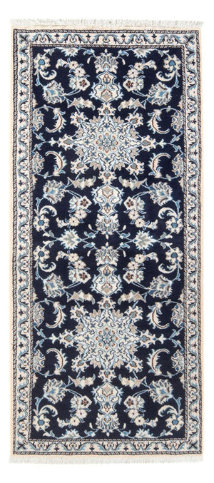 Alfombra de pasillo Alfombra persa - Nain - 197 x 77 cm - azul oscuro