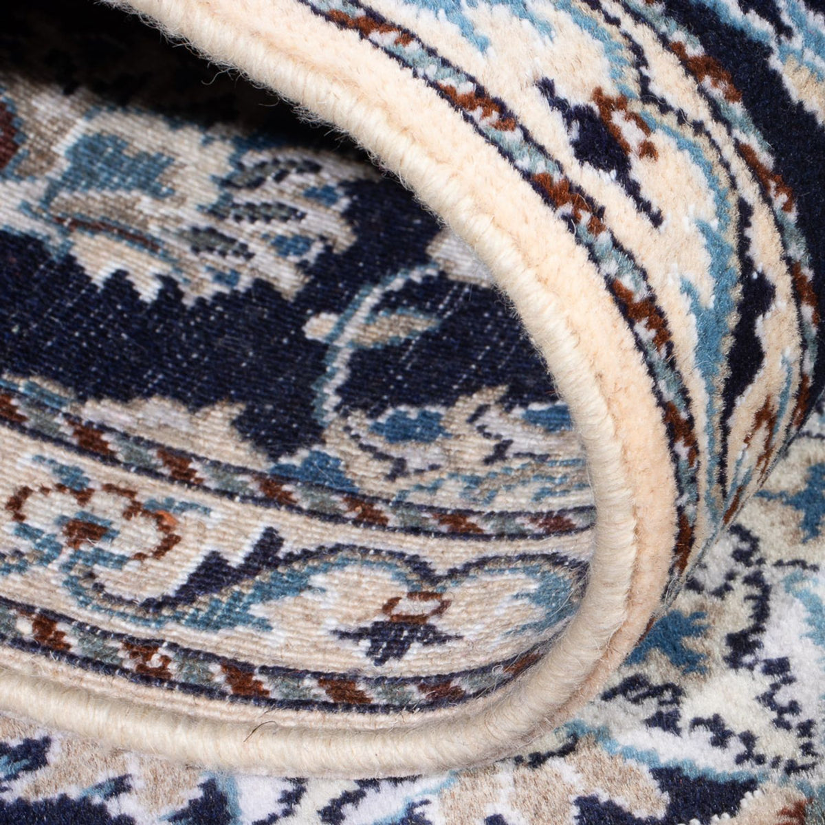 Alfombra de pasillo Alfombra persa - Nain - 197 x 77 cm - azul oscuro