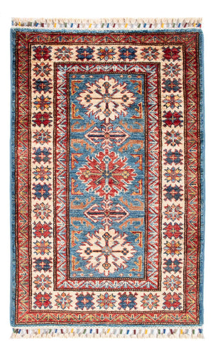 Alfombra Ziegler - Kazak - 100 x 62 cm - azul