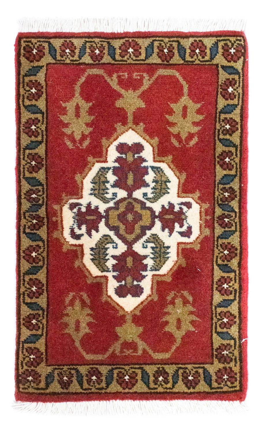 Alfombra persa - Nómada cuadrado - 54 x 40 cm - rojo