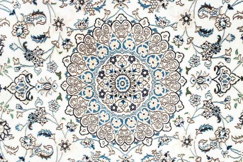 Alfombra Persa - Nain - Real - 245 x 155 cm - blanco natural