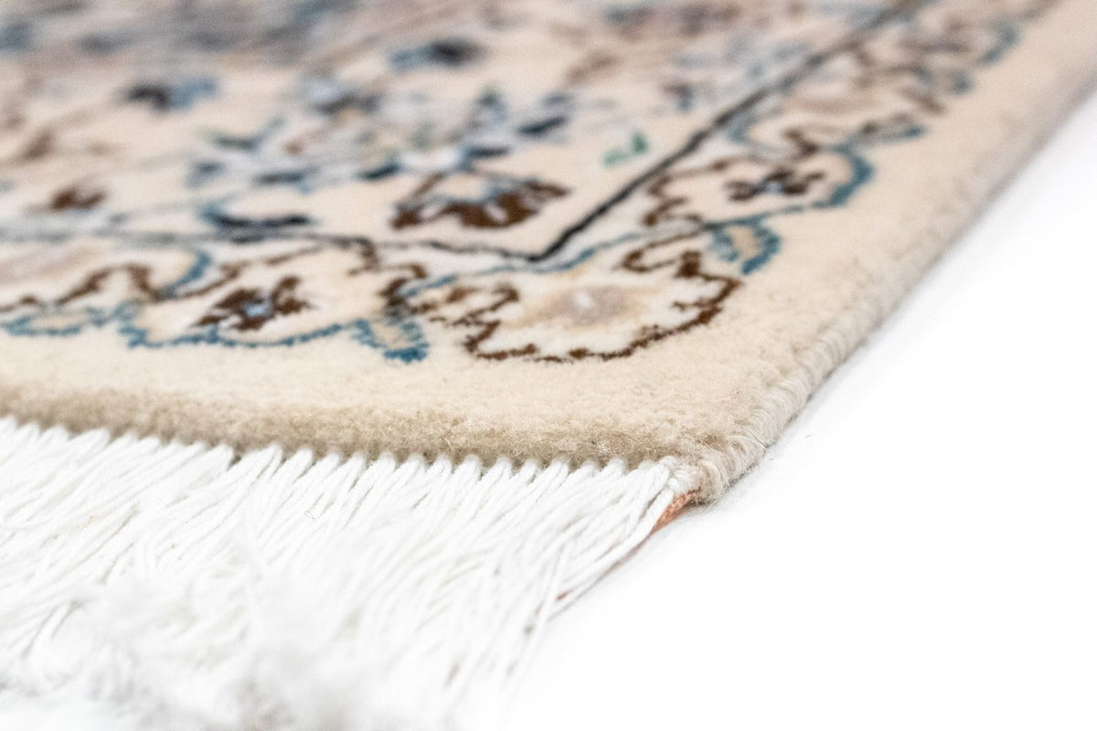 Alfombra Persa - Nain - Real - 245 x 155 cm - blanco natural