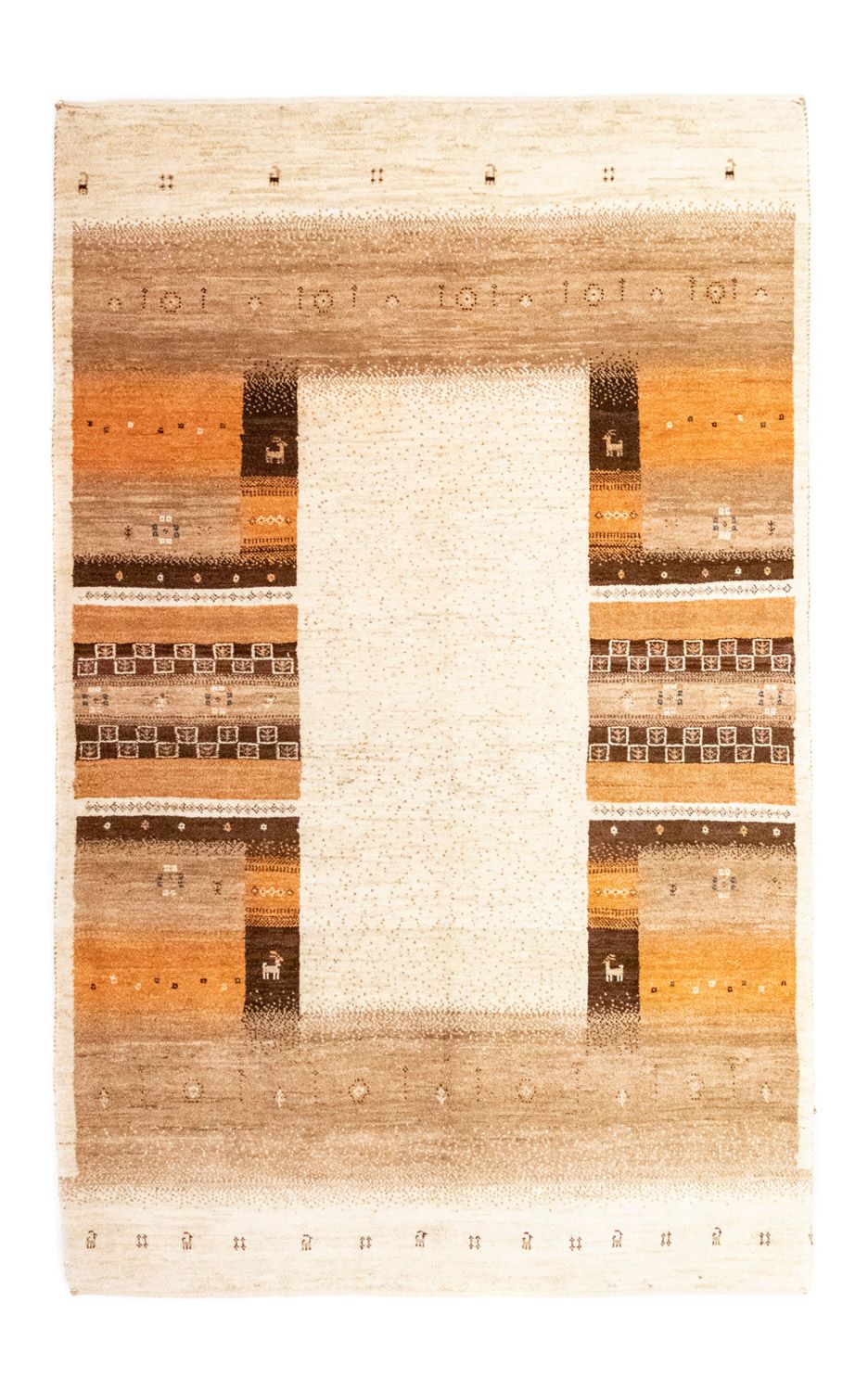 Alfombra Gabbeh - Loribaft Persa - 257 x 160 cm - beige