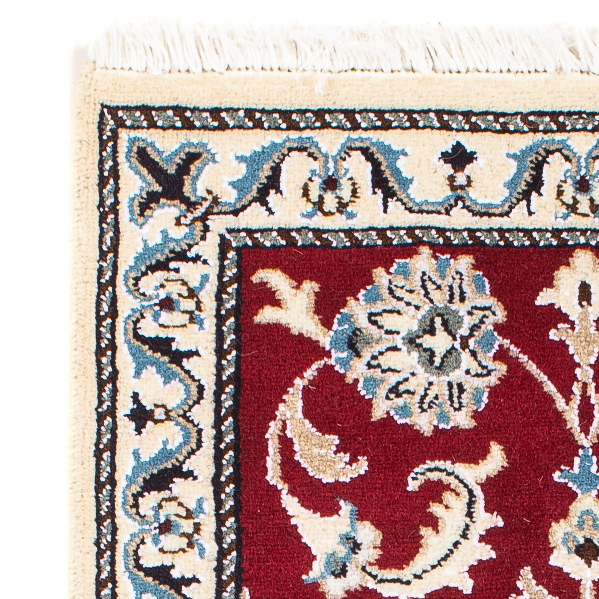 Alfombra persa - Nain - 89 x 56 cm - rojo oscuro