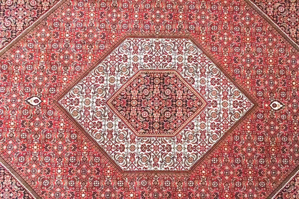 Alfombra persa - Bidjar - 286 x 208 cm - rojo