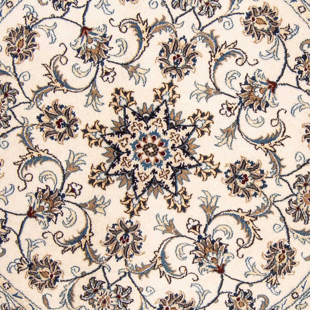 Alfombra persa - Nain redondo  - 150 x 150 cm - beige