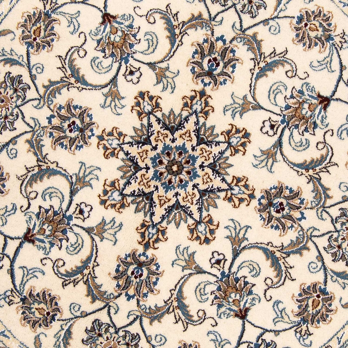 Alfombra persa - Nain redondo  - 150 x 150 cm - beige
