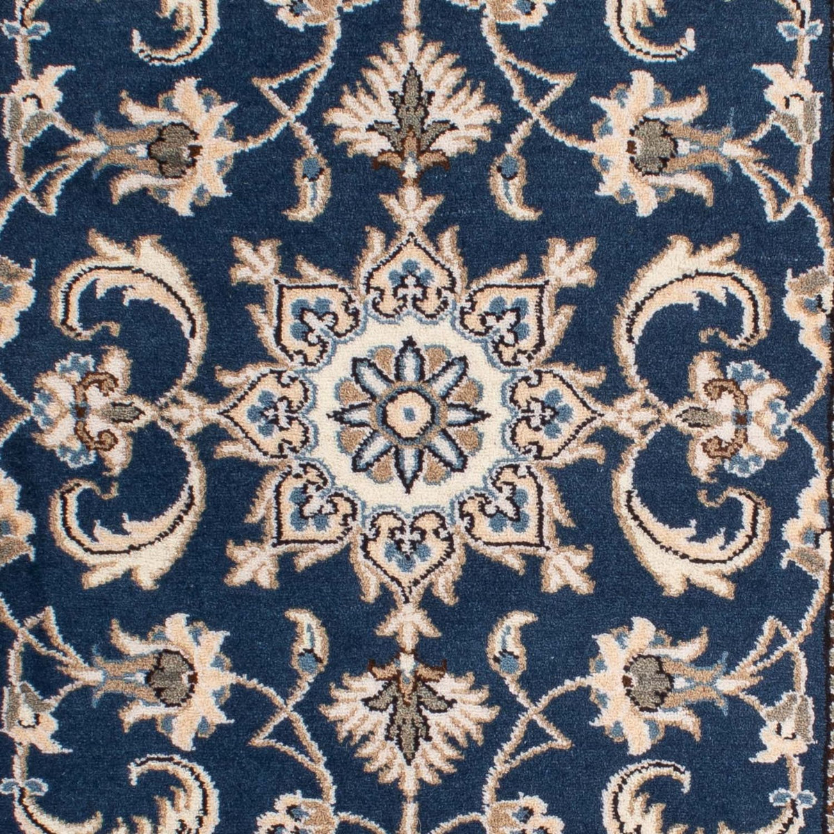 Alfombra persa - Nain - 140 x 70 cm - azul oscuro