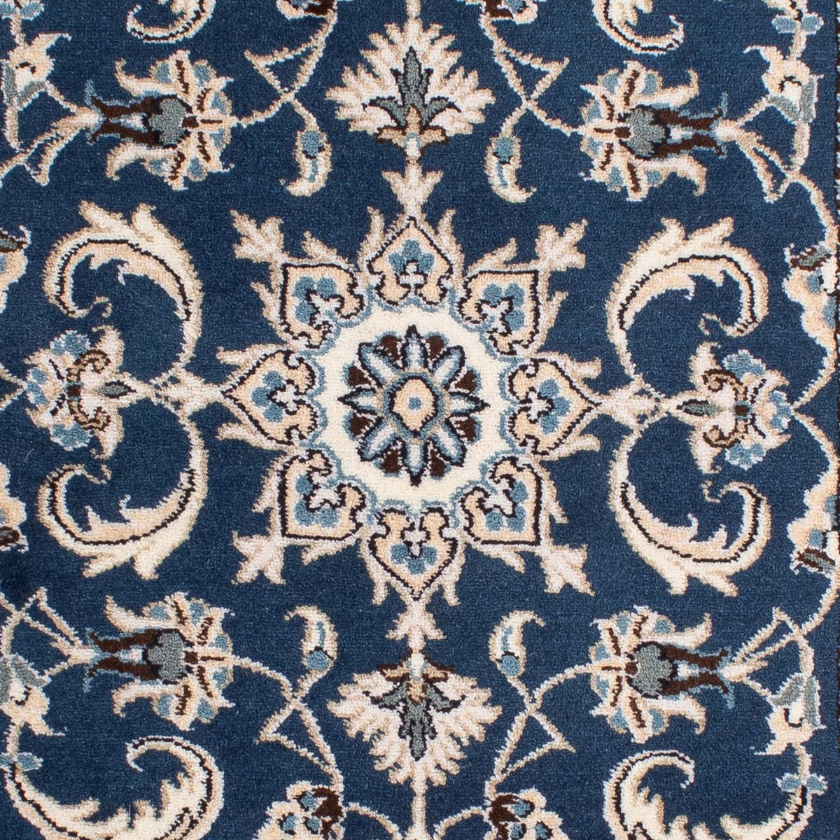 Alfombra persa - Nain - 135 x 68 cm - azul oscuro
