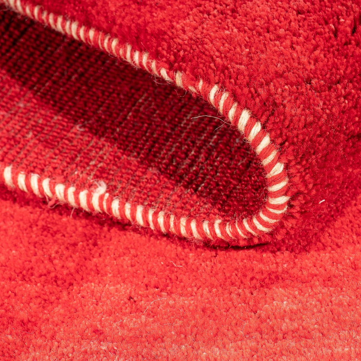 Alfombra Gabbeh - Loribaft Persa - 130 x 76 cm - rojo oscuro