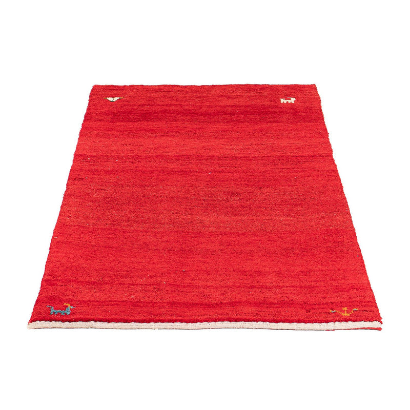 Alfombra Gabbeh - Loribaft Persa - 130 x 76 cm - rojo oscuro