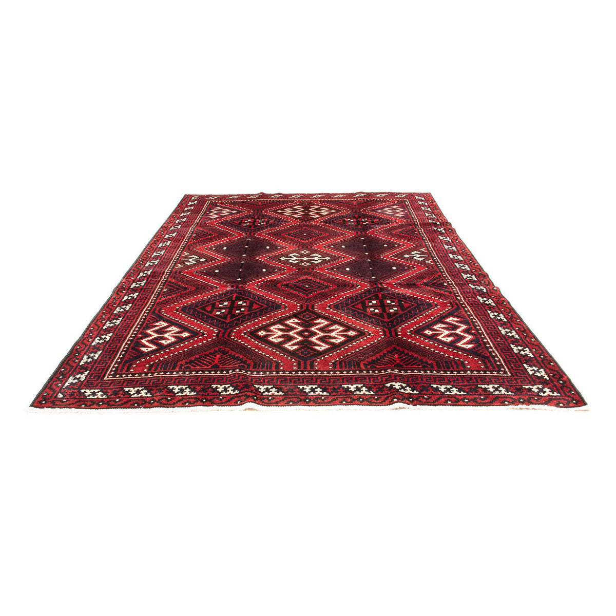 Alfombra persa - Nómada - 306 x 235 cm - rojo oscuro