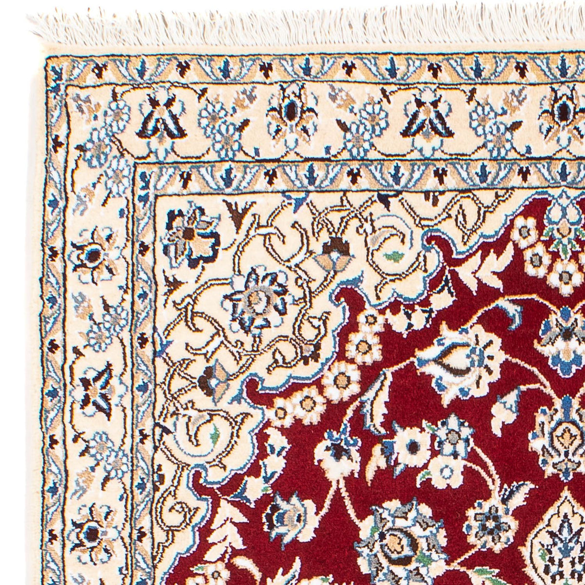 Alfombra Persa - Nain - Real - 152 x 100 cm - rojo oscuro