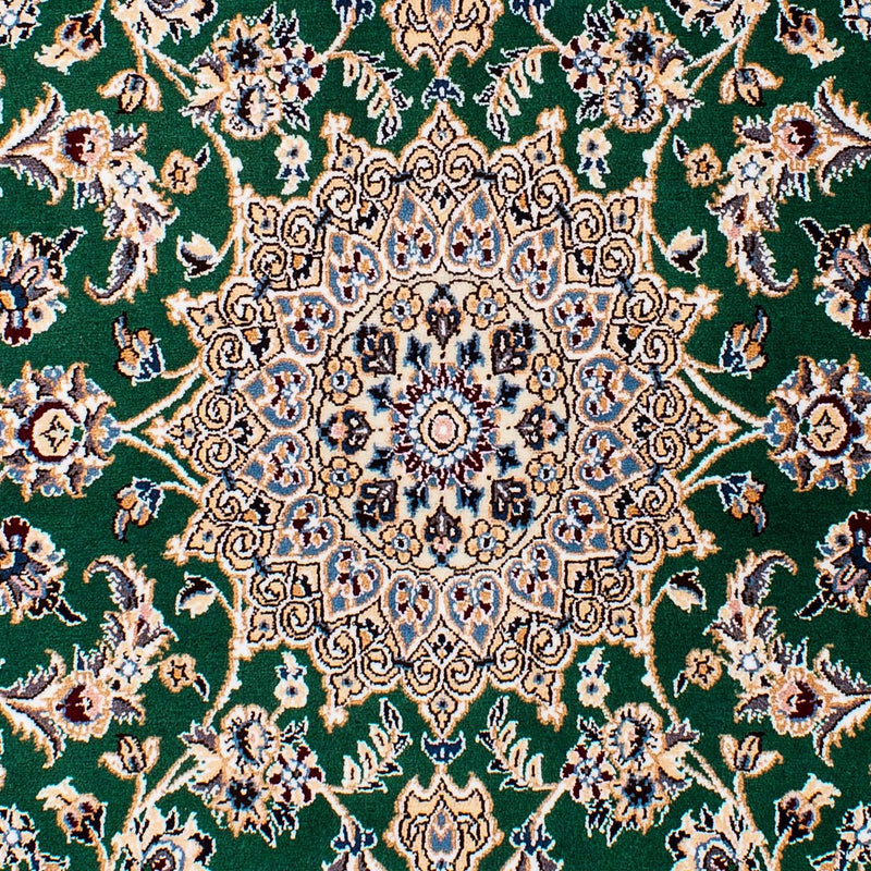 Alfombra Persa - Nain - Real - 148 x 101 cm - verde oscuro