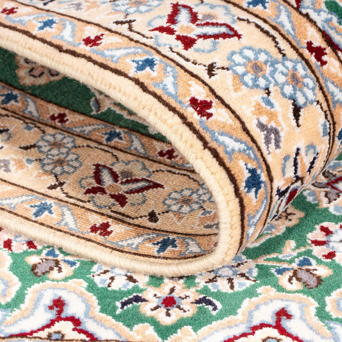 Alfombra Persa - Nain - Real - 148 x 101 cm - verde oscuro