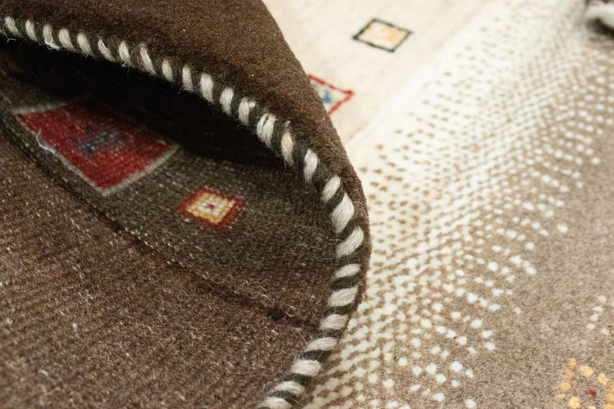 Alfombra Gabbeh - Loribaft Persa - 194 x 148 cm - marrón