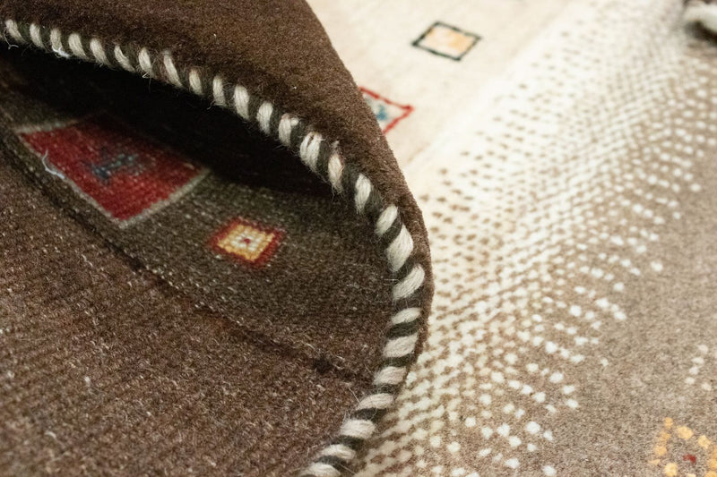 Alfombra Gabbeh - Loribaft Persa - 194 x 148 cm - marrón