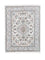 Alfombra persa - Nain - 198 x 150 cm - blanco natural