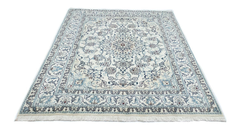 Alfombra persa - Nain - 198 x 150 cm - blanco natural