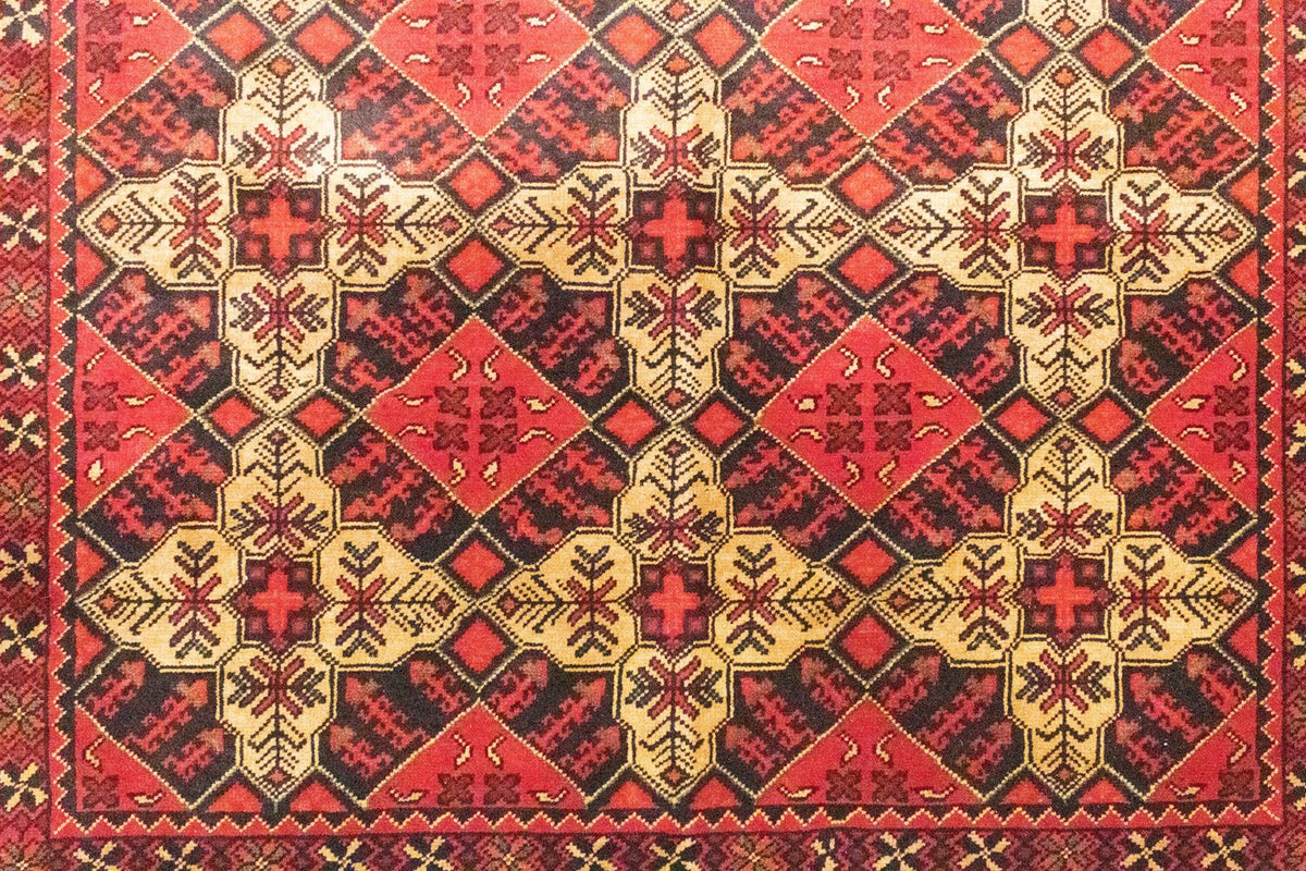 Alfombra afgana - 202 x 152 cm - rojo