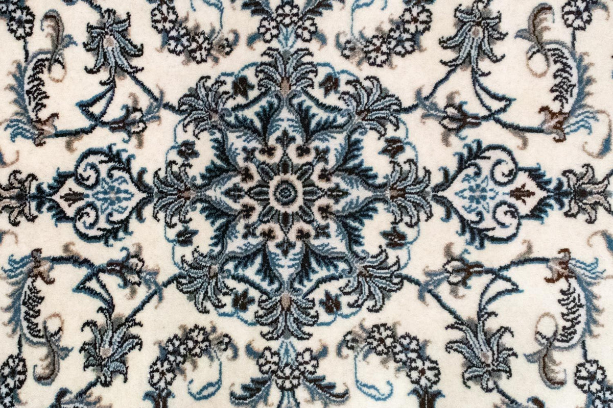 Alfombra persa - Nain - 130 x 90 cm - blanco natural