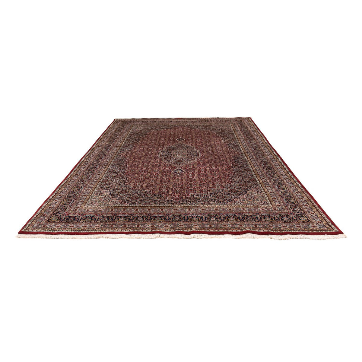 Alfombra oriental - Bidjar - Indus - 336 x 246 cm - rojo oscuro