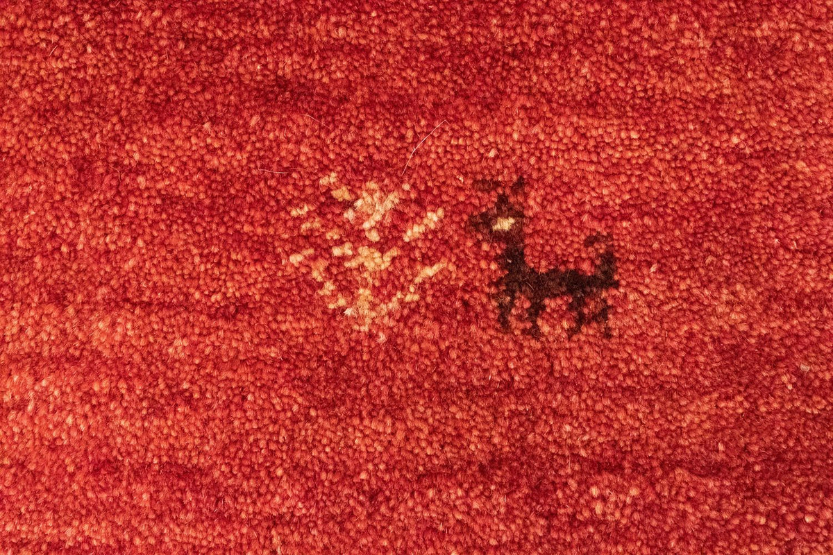 Alfombra Gabbeh - Persa - 143 x 100 cm - naranja