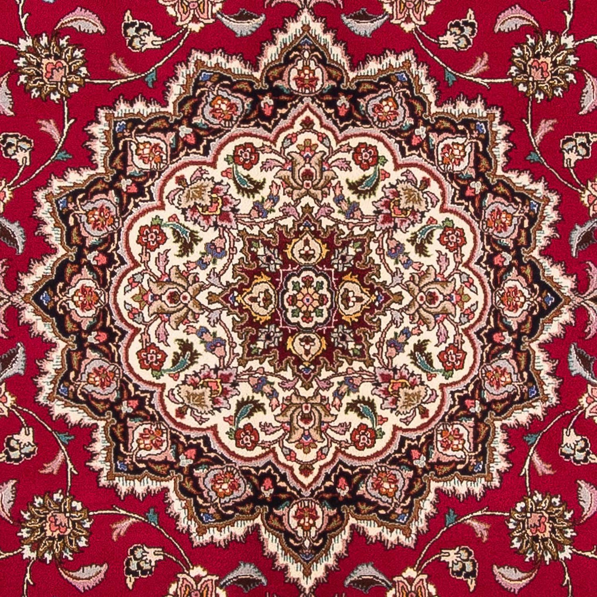 Alfombra Persa - Tabriz - Real cuadrado  - 246 x 245 cm - rojo oscuro