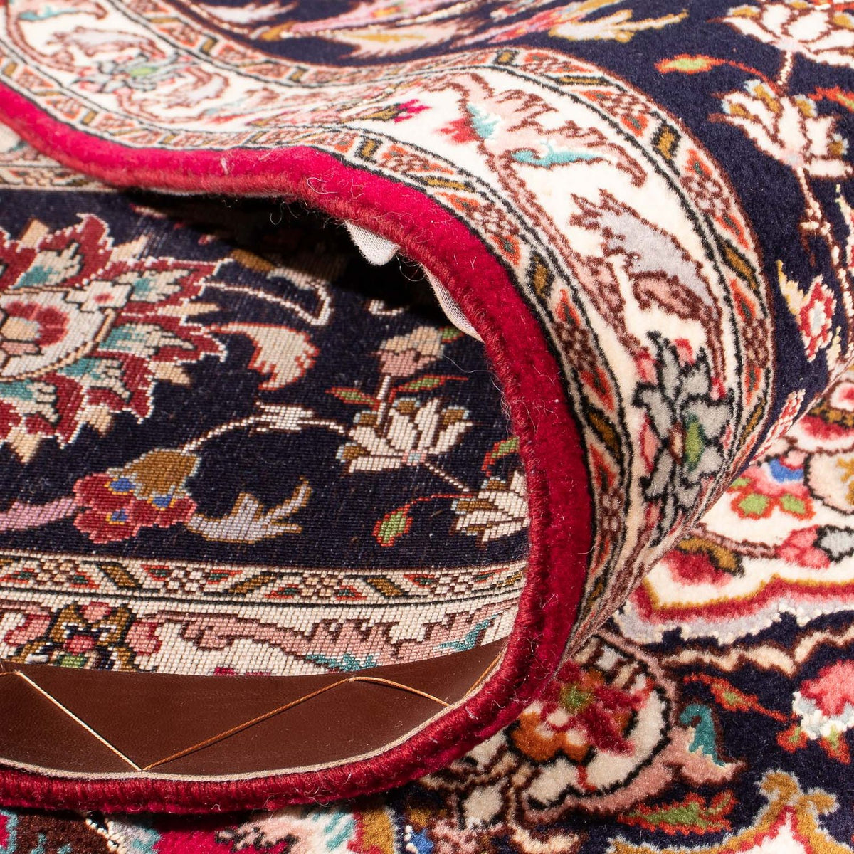 Alfombra Persa - Tabriz - Real cuadrado  - 246 x 245 cm - rojo oscuro